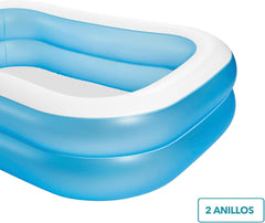 Piscina Familiar Intex Swim Center, Hinchable, Dimensiones: 203cm x 152cm x 48cm (57180NP)