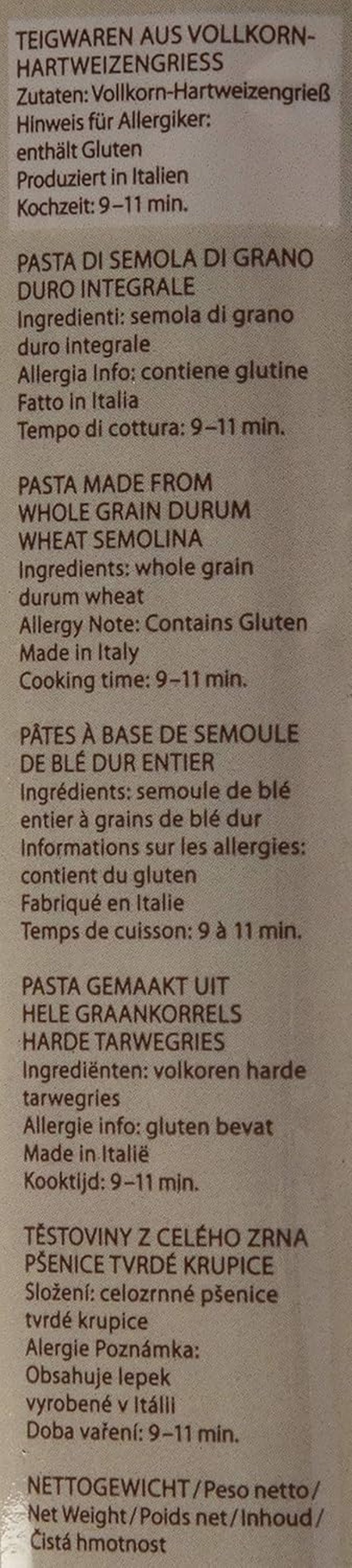 Espaguetis pasta entera, 500 g