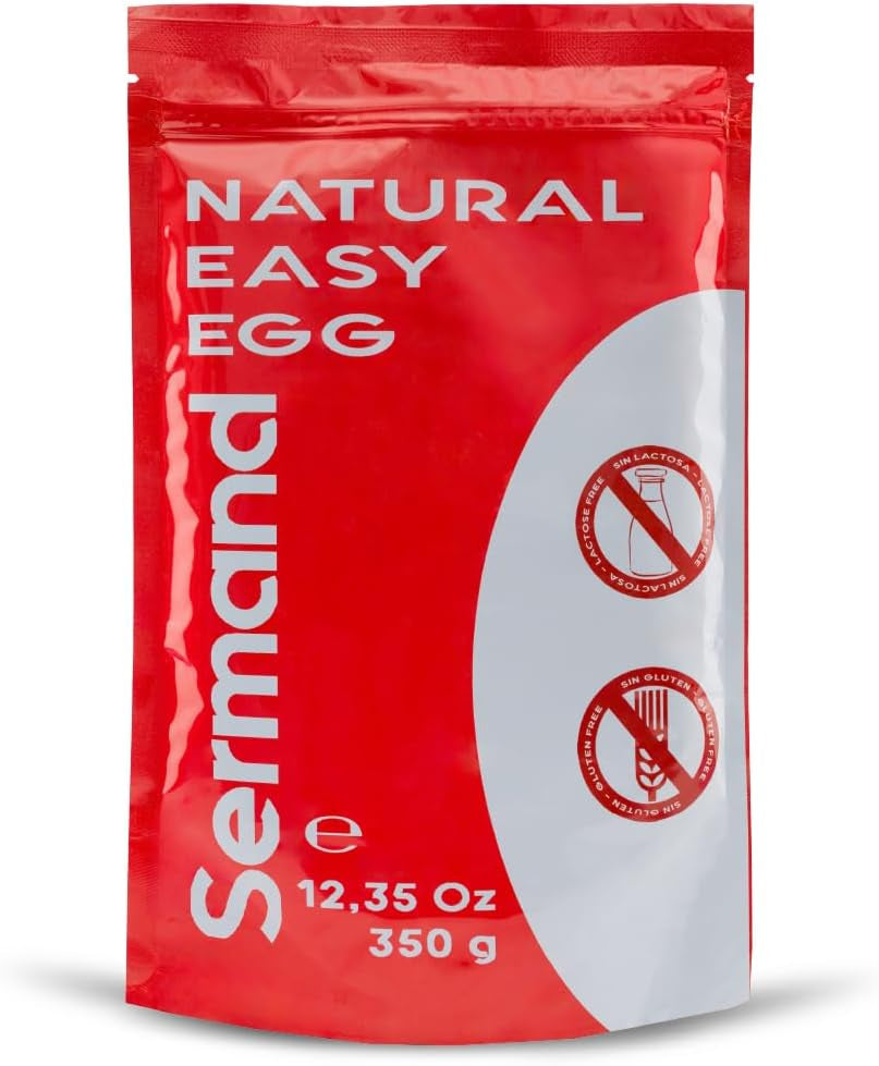 Eiklarpulver (350g) | Getrocknetes Eiklar Pulver | Eialbumin para Backen & Kochen | Ohne Zusatztoffe | Envasado en bolsa con cremallera sin lactosa