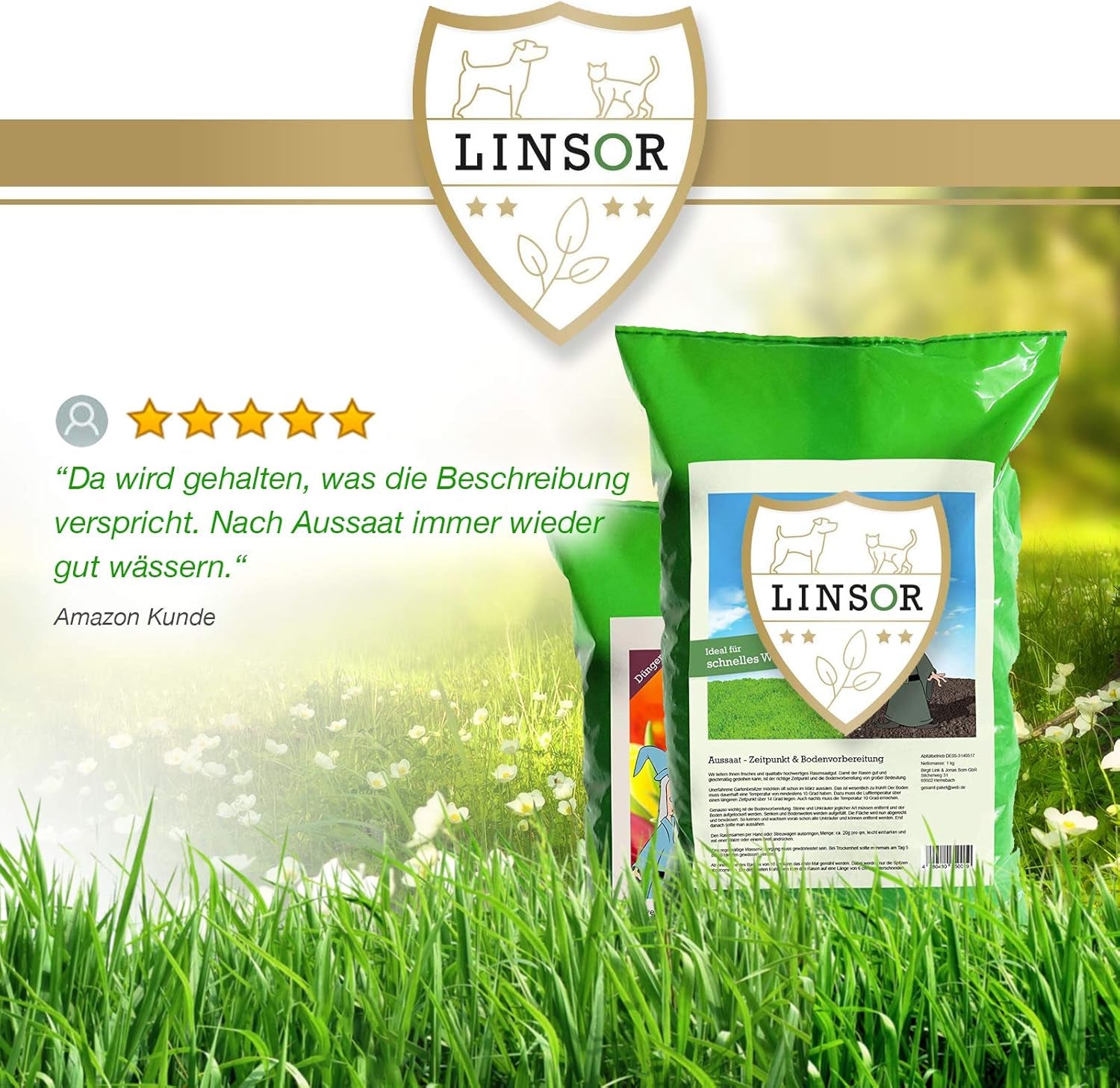 Gründüngung Sommeraussaat, Saatgut, Humusbildung, Bienenmagnet, 1Kg Für 250M²