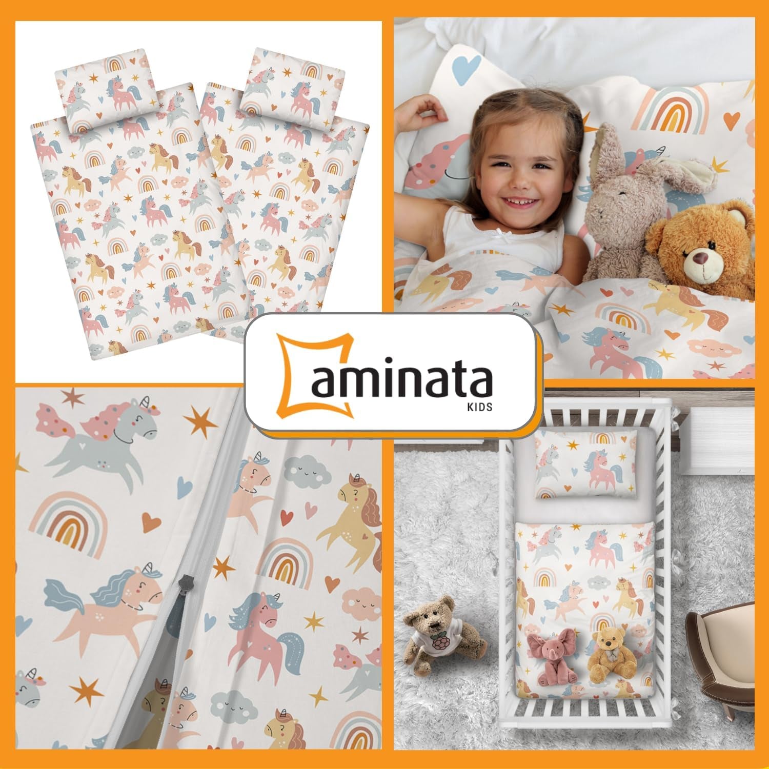 Aminata Kids Ropa de cama para niños, algodón Ropa de cama - infantil Naty Shop