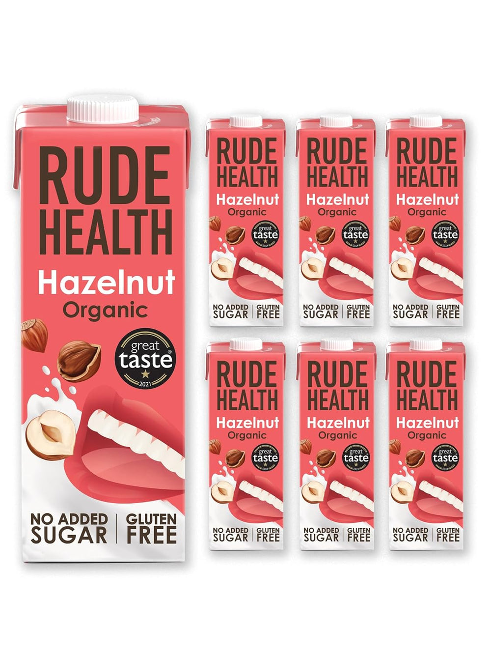 Rude Health 6 x 1 litro de bebida biológica de anacardos, 100 % natural, bio getränk, libre de gluten, ungesüßt, preisgekrönt, gesund & vegan, 100 % recycelbare Verpackung