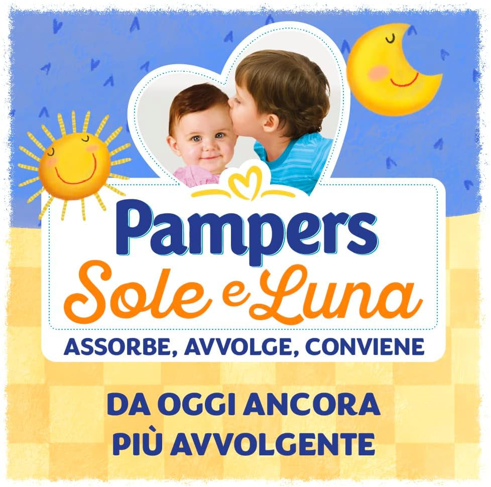 Pañales Pampers Sun and Moon Midi, talla 3 (4-9 kg), 120 pañales