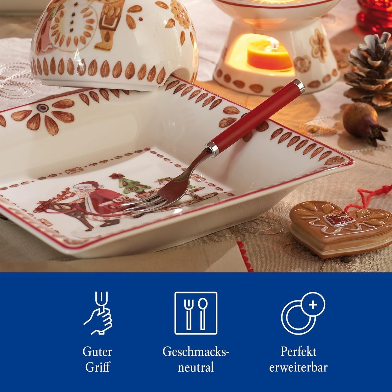 Villeroy & Boch - ¡Juega! Juego de cubiertos Rosas Rojas 30 piezas Cocina Naty Shop
