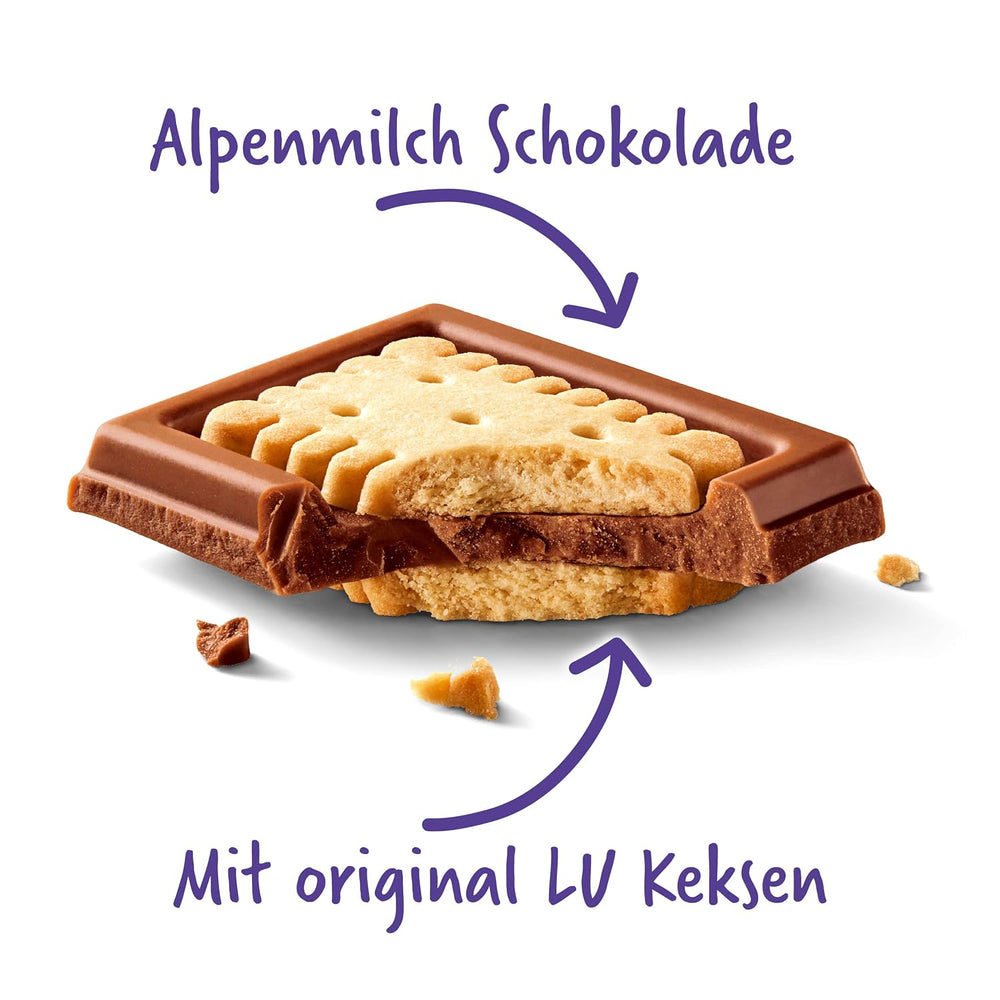 Milka LU – Chocolate con leche alpino con galletas LU crujientes – 87g