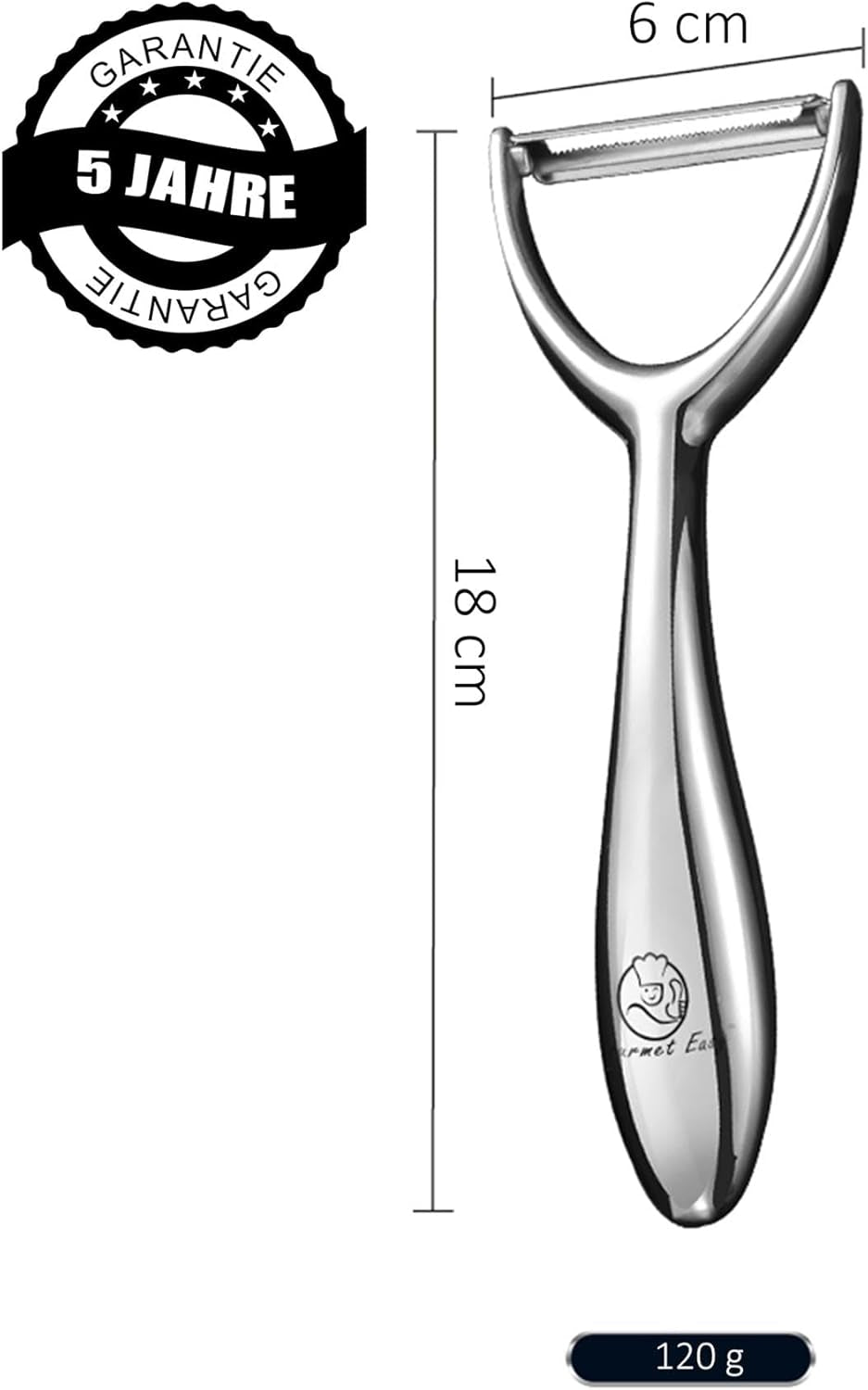 Pelador de Frutas y Verduras de Acero Inoxidable Premium Naty Shop Peeler