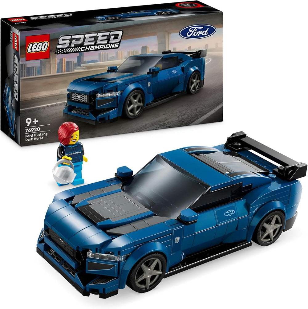 LEGO Speed Champions Ford Mustang Coche deportivo Dark Horse Minifiguras Coche de juguete para que los niños construyan, jueguen y expongan, regalo para niños, niñas y aficionados a los coches a partir de 9 años 76920 Juegos de construcción Besuche den LEGO-Store Singur