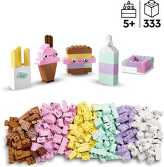 LEGO 11028 Classic Pastel Juego de Construcción Creativa Caja de Ladrillos, Juguete de Construcción para Niñas y Niños a Partir de 5 Años Con Modelos; helado, dinosaurio, gato y más Juegos de construcción Besuche den LEGO-Store
