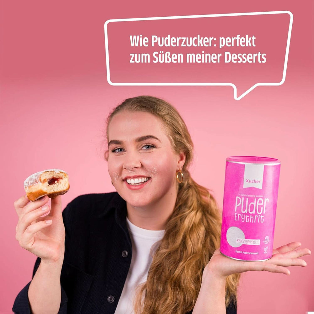 Xucker Azúcar en polvo Eritritol - Sustituto del azúcar sin calorías, 600 gramos Edulcorantes Naty Shop