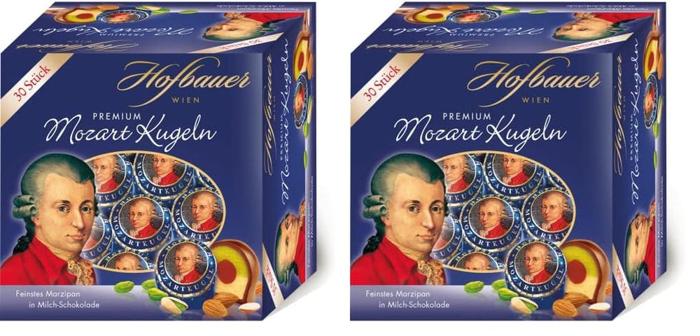 Hofbauer Vienna Mozartkugeln Caja de chocolate con leche 600g (30 piezas)