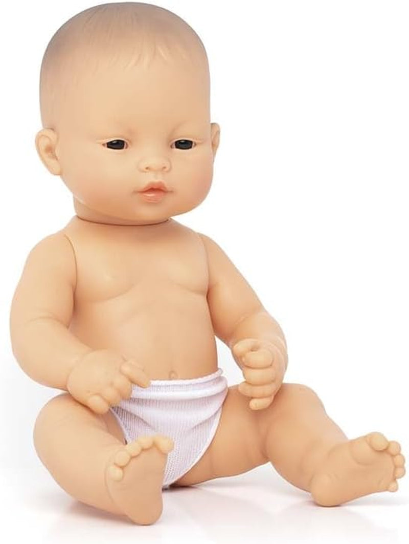 Miniland 31037 - Bebé Sudamericano Junge Tüte - sin ropa interior, 32 cm