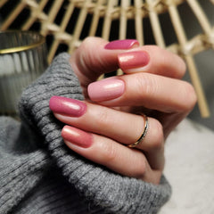 Oja UV Semilac Hybrid 376 Shimmer Piedra Rosa Diamante 7ml