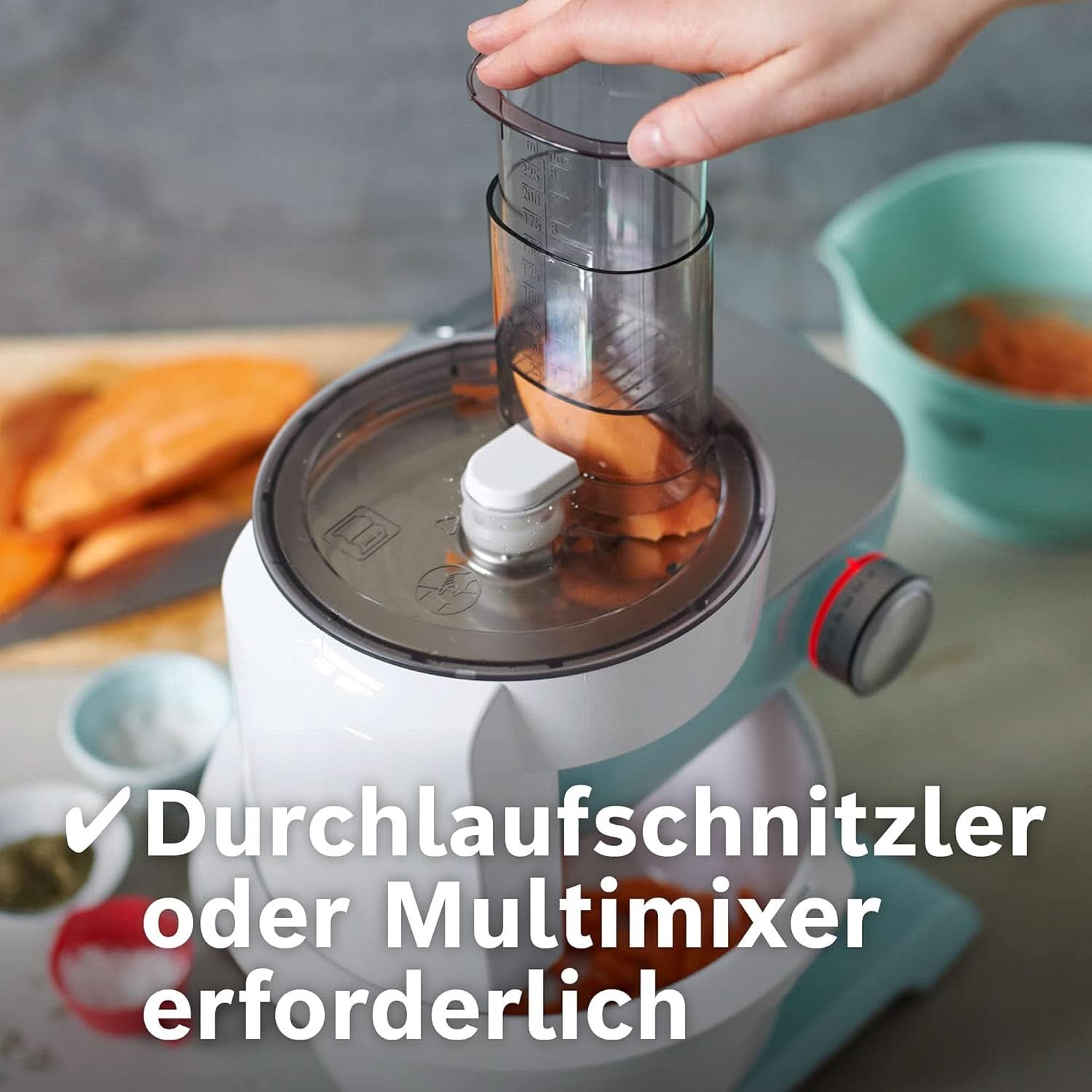 Procesador de Alimentos MUM5 MUM5X720, Báscula Integrada, Tazón de Acero Inoxidable 3.9L, Licuadora 1.25L, 1000 W Madre e Hijo Naty Shop