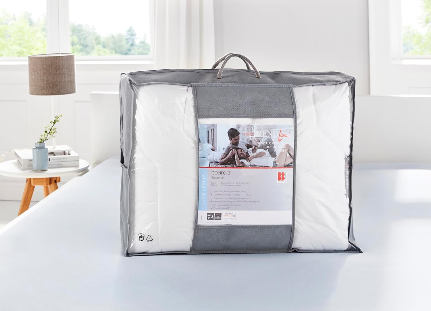 Badenia Trendline Clean Cotton Edredón ligero para verano, 135 X 200 Cm, Certificado Oeko-Tex, Producido según el estándar de calidad alemán Edredones y edredones Naty Shop