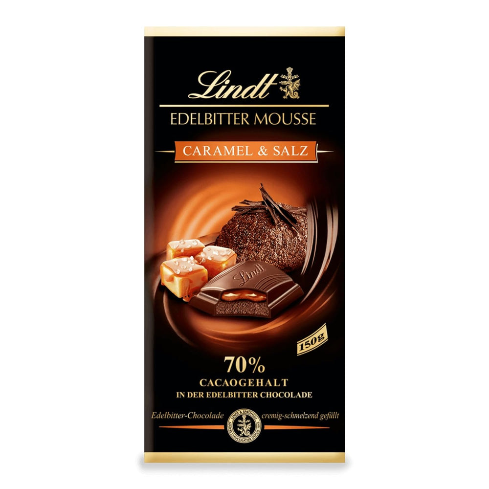 Mousse de chocolate amargo Lindt con chile y cerezas | Barra 150g | Con 70% de contenido de cacao y relleno de mousse de chocolate negro y chili cherry | Barra de chocolate | Chocolate oscuro