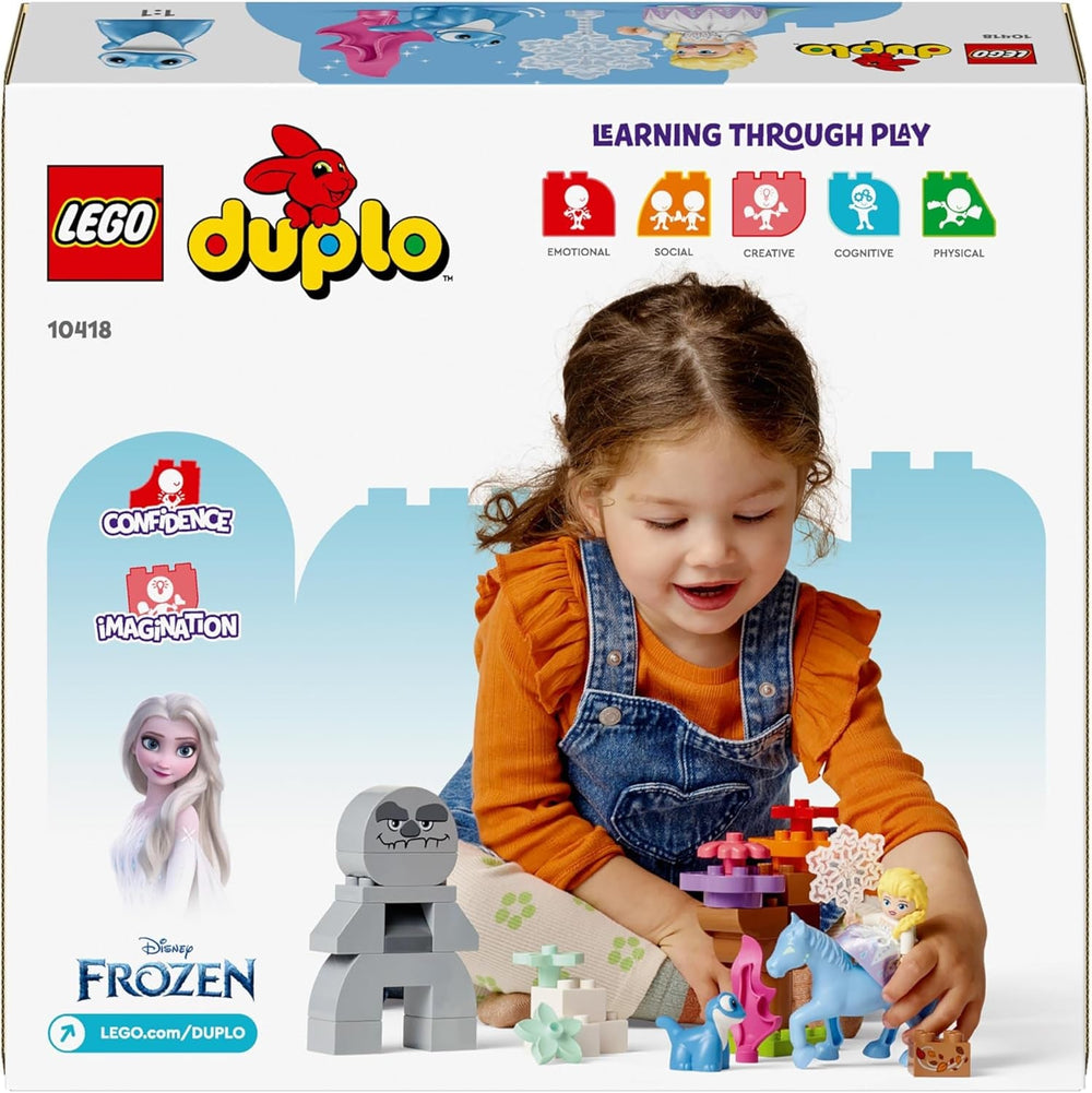 LEGO DUPLO | Disney ELSA y Bruni en el Bosque Encantado, Reina de Hielo 4 Figuras de Juguete para Niñas de 2 Años, Regalo Preescolar para Niñas y Niños Mayores de 2 Años, Basado en Frozen 2 10418 Juegos de Construcción Beuche den LEGO-Store