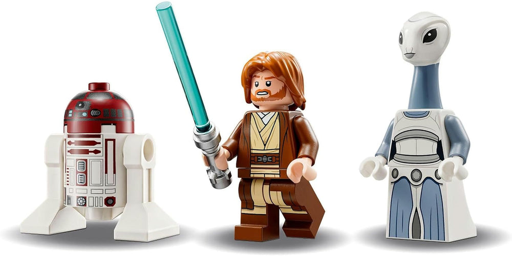 LEGO Star Wars Jedi Starfighter Obi-Wan Kenobi, juguete para construir con Taun We, figura de droide y sable de luz, set El ataque de los clones 75333 Juegos de construcción Besuche den LEGO-Store