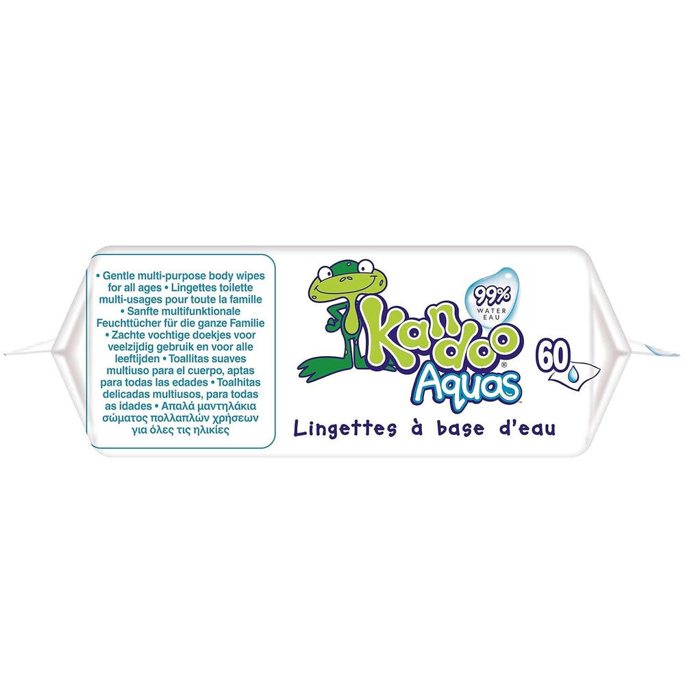 Aquas Toallitas Higiénicas Multifuncionales 99% Agua Pack 60 Toallitas Húmedas Bebé Naty Shop