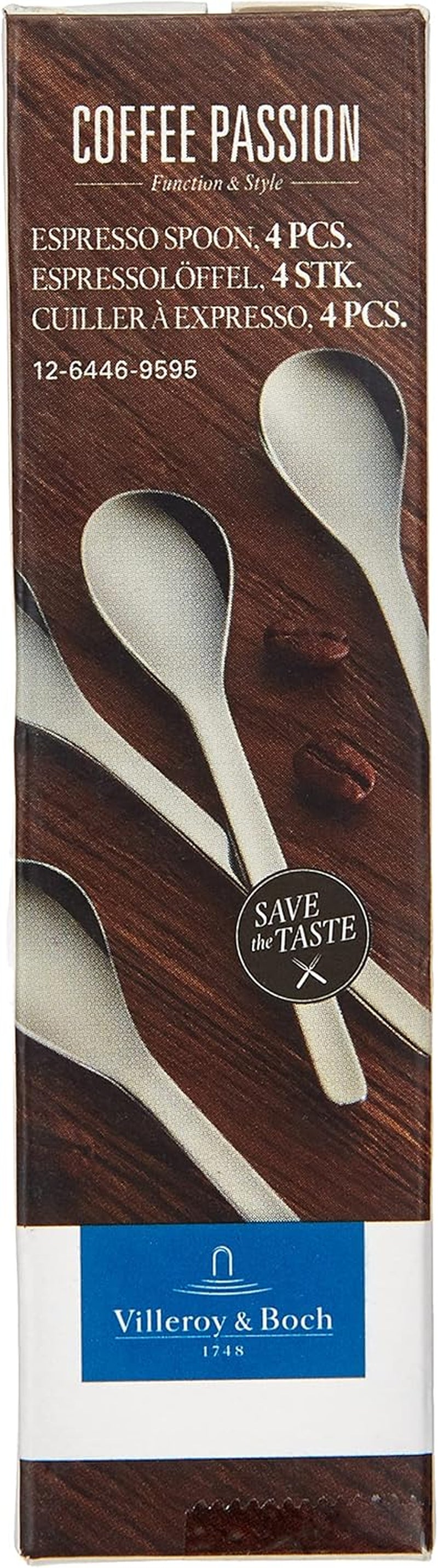 Villeroy And Boch - Juego de cucharas para espresso Coffee Passion, 4 piezas, 10 cm, acero inoxidable 18/10 Cocina Naty Shop