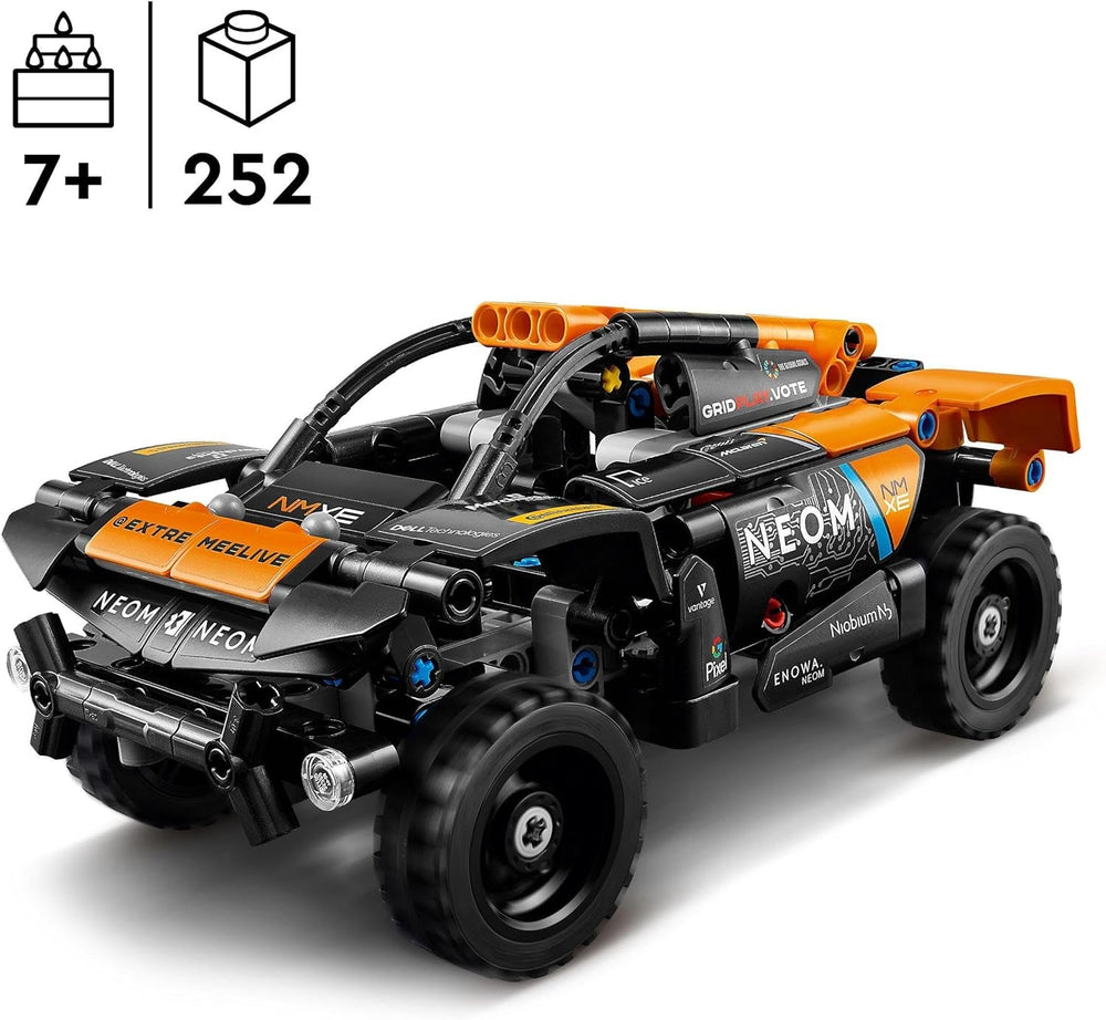 LEGO Technic Juego de coches de carreras NEOM Mclaren Extreme E, juguete de motor para niños, coche de viento para construir, regalo técnico para niños y niñas de 7 años 42166 Juegos de construcción Besuche den LEGO-Store