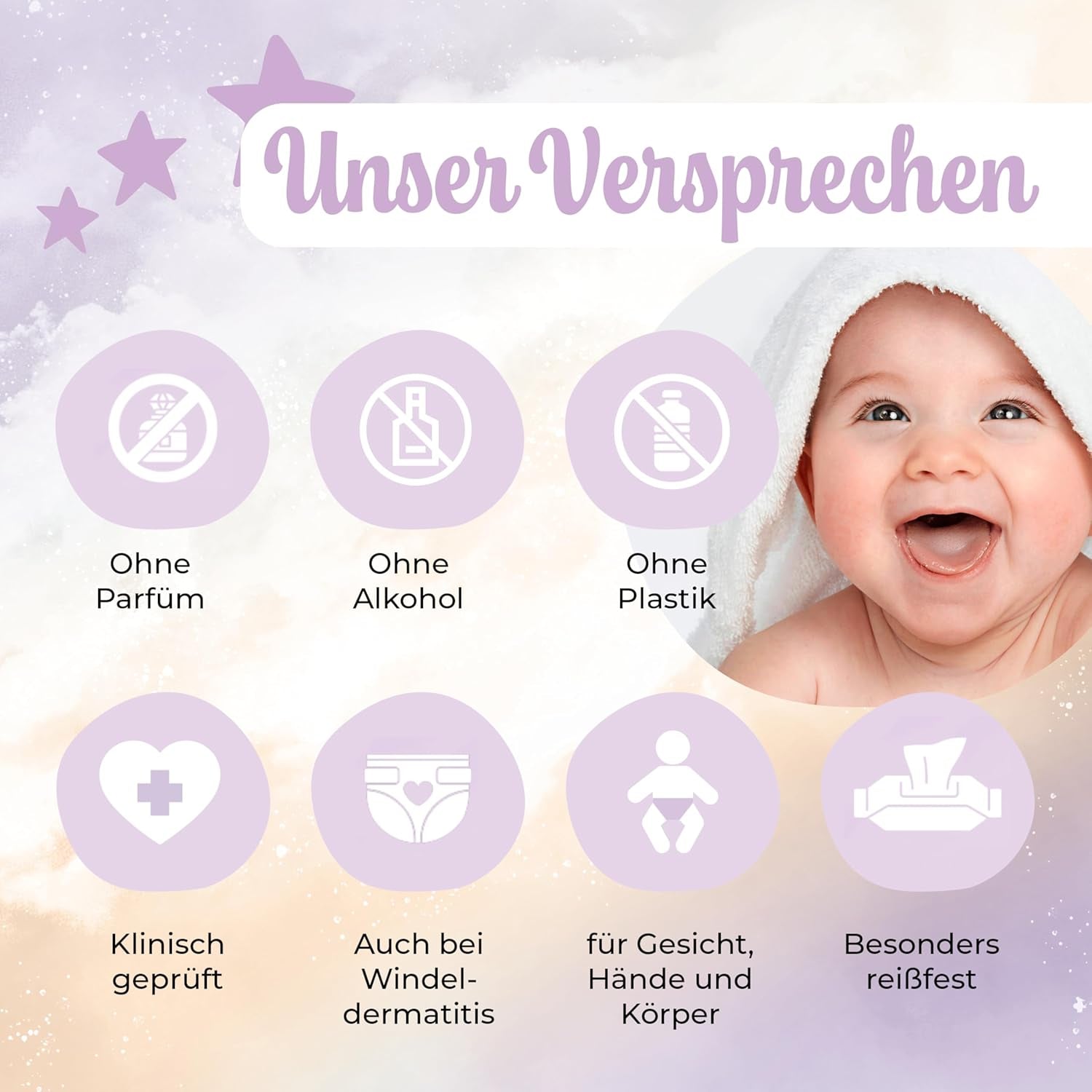 Millis Bamboo Baby Toallitas húmedas sensibles para la delicada piel del bebé - 5 x 60 piezas - Limpieza natural, suave y sostenible - Toallitas húmedas biodegradables, sin plástico y sin alcohol