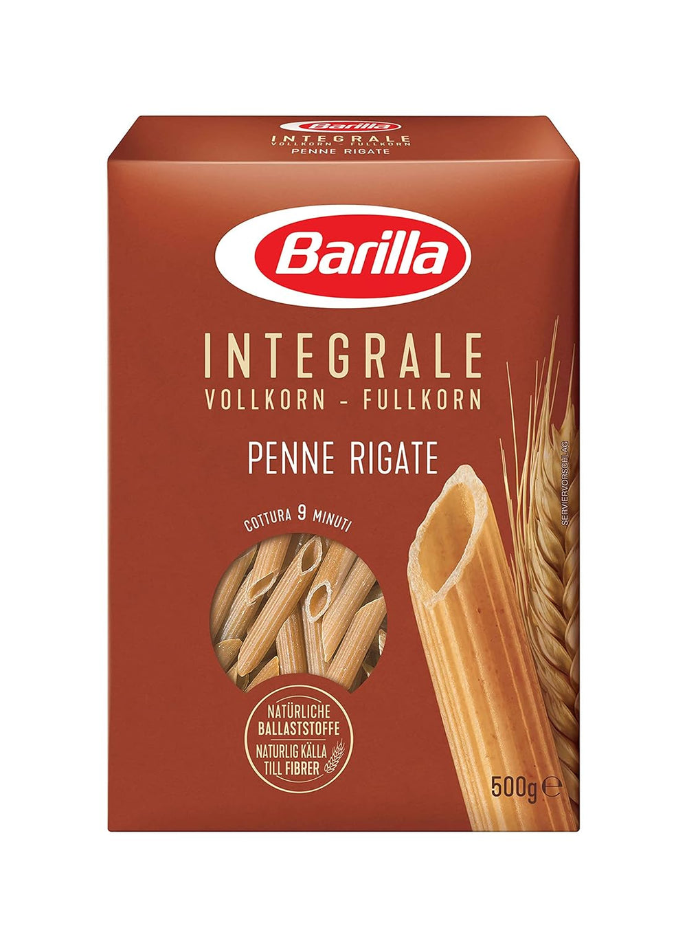 Barilla Pasta Integrale Fusilli – Pasta de sémola con fibras naturales, 500 g