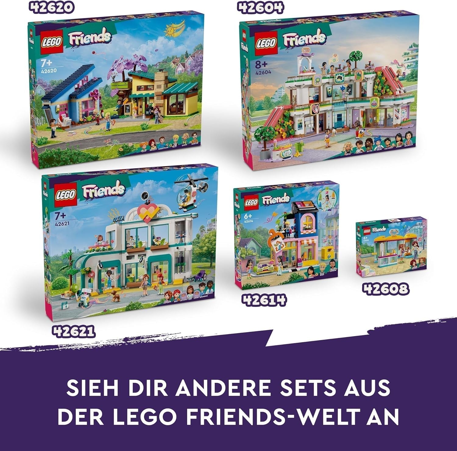 LEGO Friends Casa familiar de Olly y Paisley, casa de muñecas con figuras y accesorios, casa de dos pisos y casa en el árbol, regalo creativo para niñas y niños 7+ 42620 Juegos de construcción Besuche den LEGO-Store