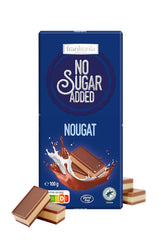 Chocolate con turrón, sin azúcares añadidos, sin gluten, 100g y chocolate con avellanas, sin azúcares añadidos, sin gluten, 85g
