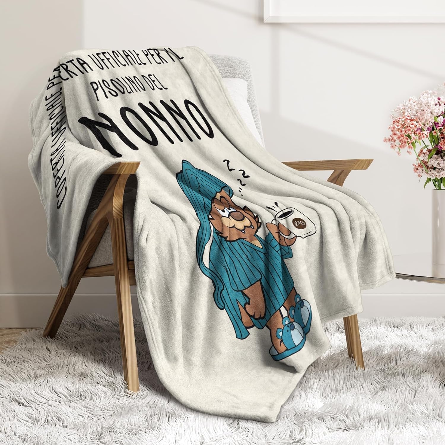 Regalo para abuelo Masuecoin, regalo de cumpleaños para abuelo, ideas de regalos para abuelo, mantas de franela de 50 × 60 pulgadas, regalo para abuelo, regalo de Navidad para abuelo. Camas y Mantas musaecoin