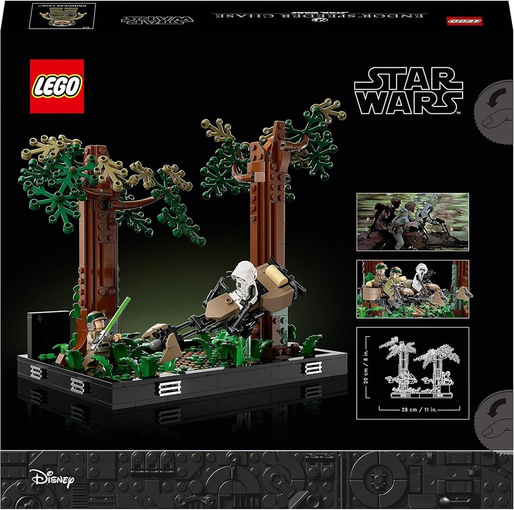 LEGO 75353 Star Wars Persecución en Endor - Set de diorama, El regreso del Jedi con Luke Skywalker, la princesa Leia y el soldado explorador y motos deslizadoras, sets de construcción del 40.º aniversario Consultar en LEGO-Store
