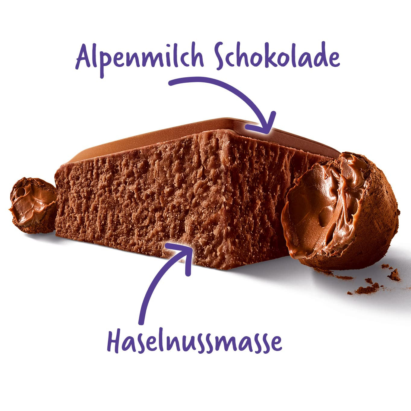 Milka MMMAX Noisette – Chocolate con leche alpino con un delicado y cremoso relleno de avellanas – 250g