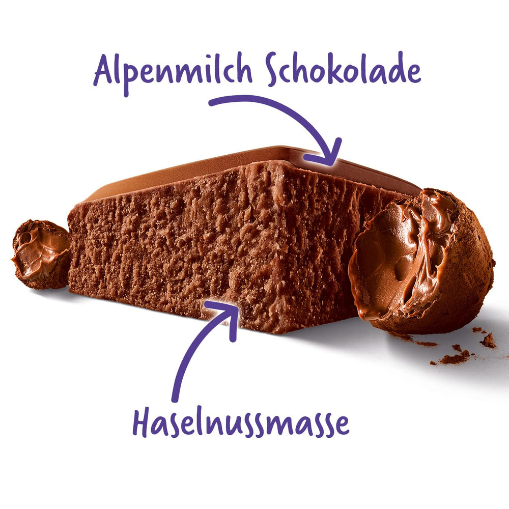 Milka MMMAX Noisette – Chocolate con leche alpino con un delicado y cremoso relleno de avellanas – 250g