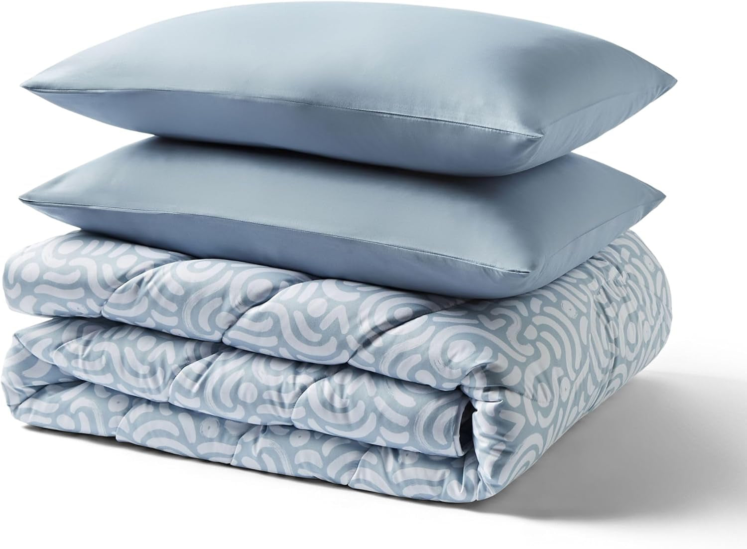 Night Lark Coverless Duvet Super King 6 Tog Spring Summer - Abstract Waves. Cuvertură super moale, confortabilă și ușoară. Se spală la mașină și se usucă rapid, toate într-un set de fețe de pernă reversibile Plapumi si pilote Naty Shop