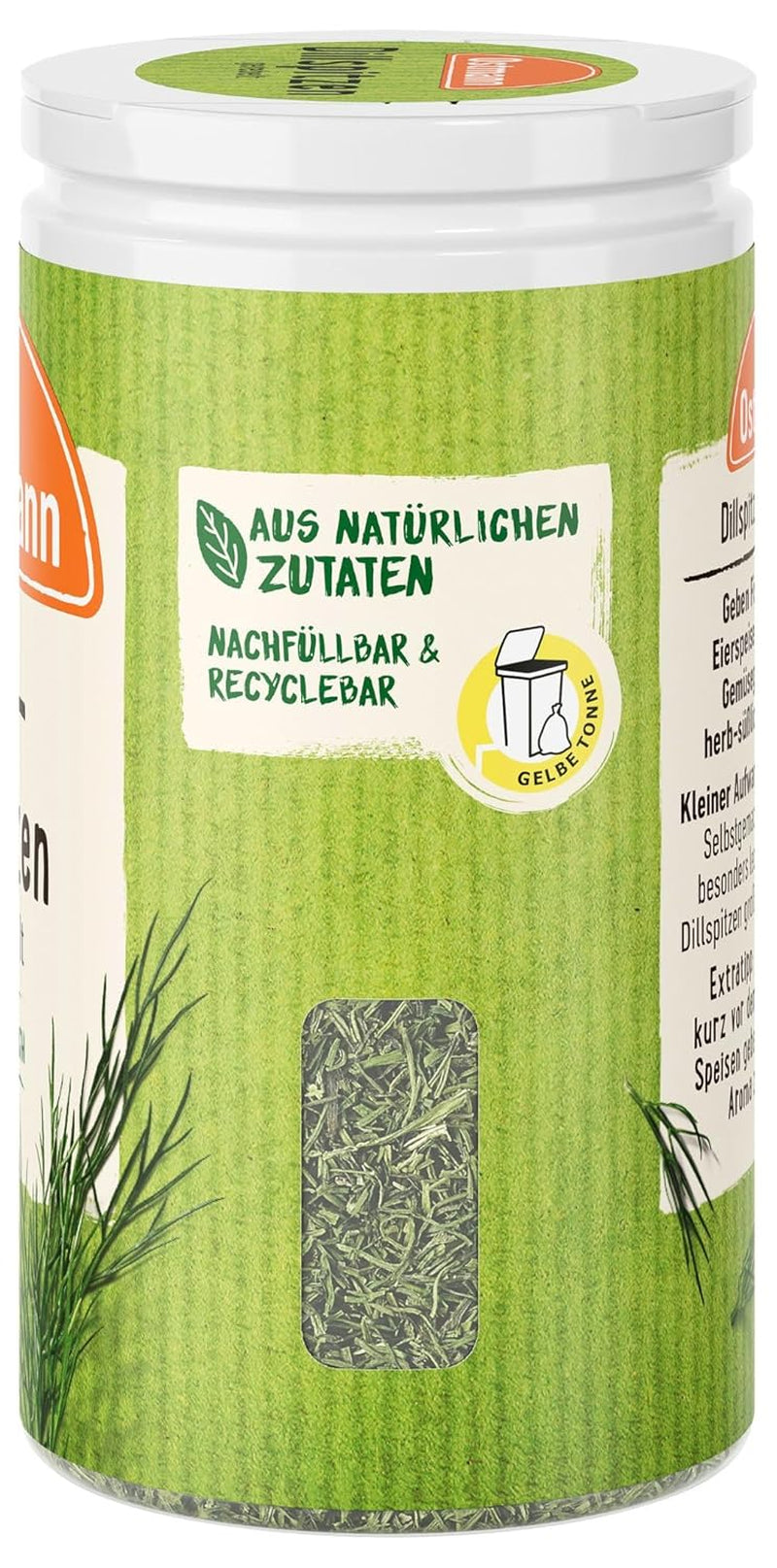 Ostmann Gewürze - Cinturón de cultivo para eneldos | Ideal para ensalada de patatas, platos de pescado y salsa de mostaza 12,5 g en der Streudose