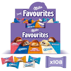 Milka Favourites – una mezcla de 5 surtidos de chocolate populares, 108 chocolates envueltos individualmente – 1 kg