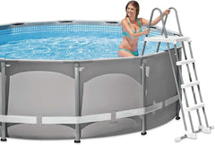 Escalera de seguridad Intex 28076, para piscinas, gris, 122 cm