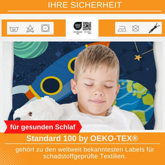 Aminata Kids ropa de cama infantil, espacio exterior, algodón Ropa de cama - infantil Naty Shop