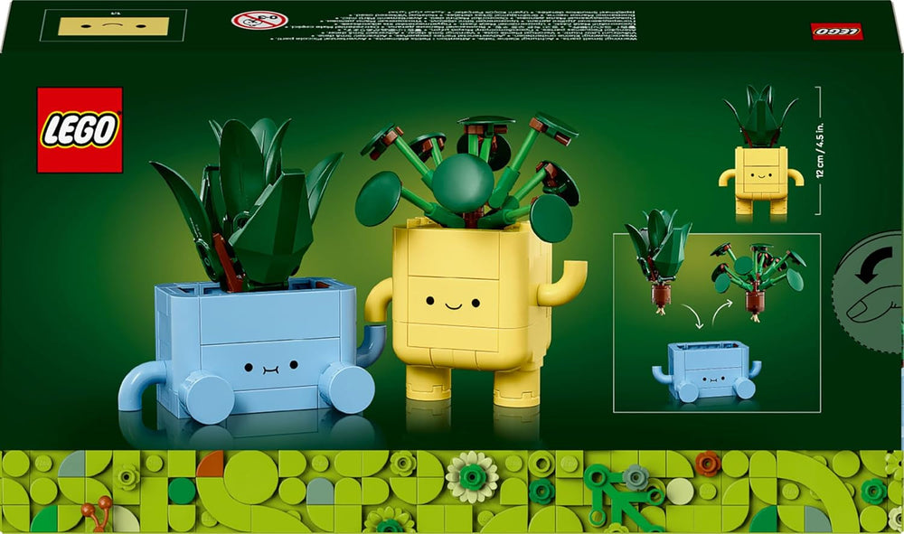 LEGO Botanicals Happy Plants - Set de bricolaje para niños con 2 flores artificiales y 2 macetas de colores con caritas de dibujos animados - Idea de regalo para niñas a partir de 9 años - 10349 Besuche sets de construcción den LEGO-Store