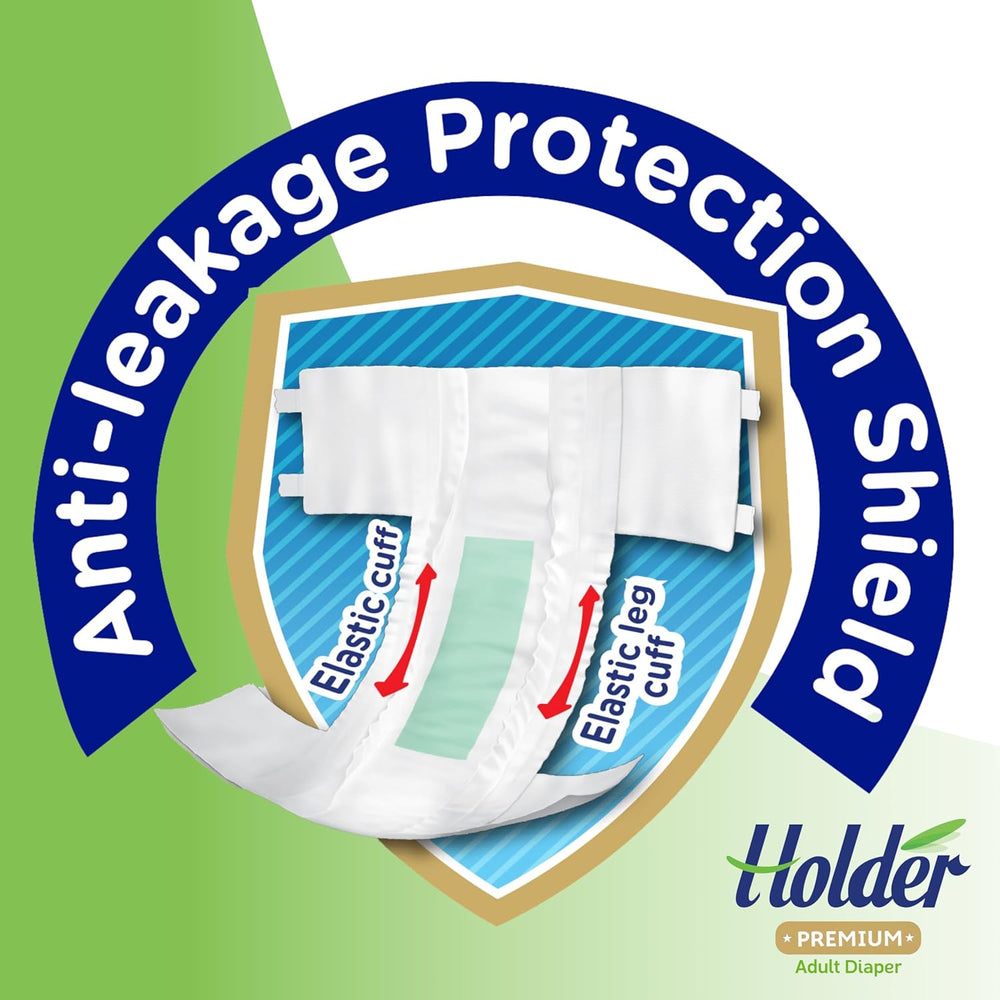 Pañales desechables unisex para adultos, impermeables, absorbentes, laterales elásticos, transpirables, súper absorbentes, doble capa, indicador de humedad, protección dermatológica de 5 estrellas, mediano