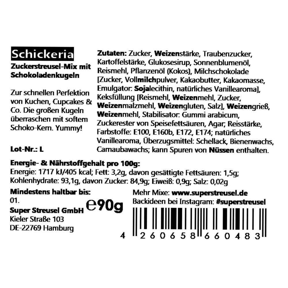 Super Streusel, Vestido Elegante, 90 gramos Naty Shop