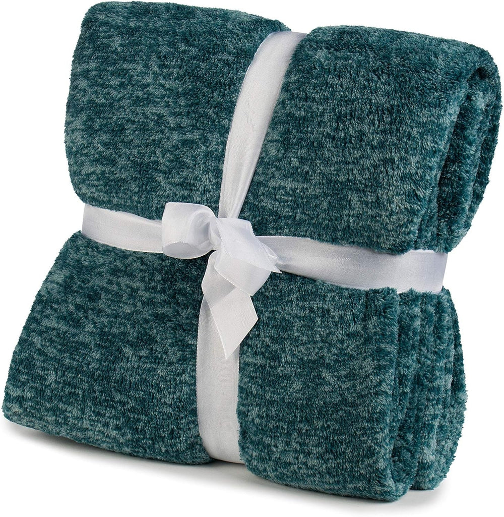 Gözze - Manta cómoda y vivaz de mármol, 150 x 200 cm - Camas y mantas de color petróleo Besuche den Gözze-Store