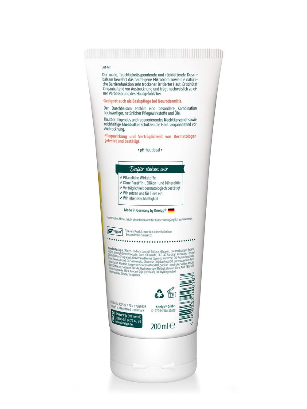 Kneipp, Acondicionador de ducha, 200 ml Ducha y baño Naty Shop