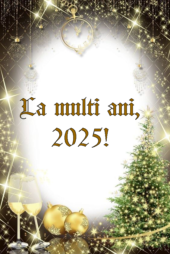 Decoratiune comestibila din zahar - "La multi ani!, 2025" Nati Shop