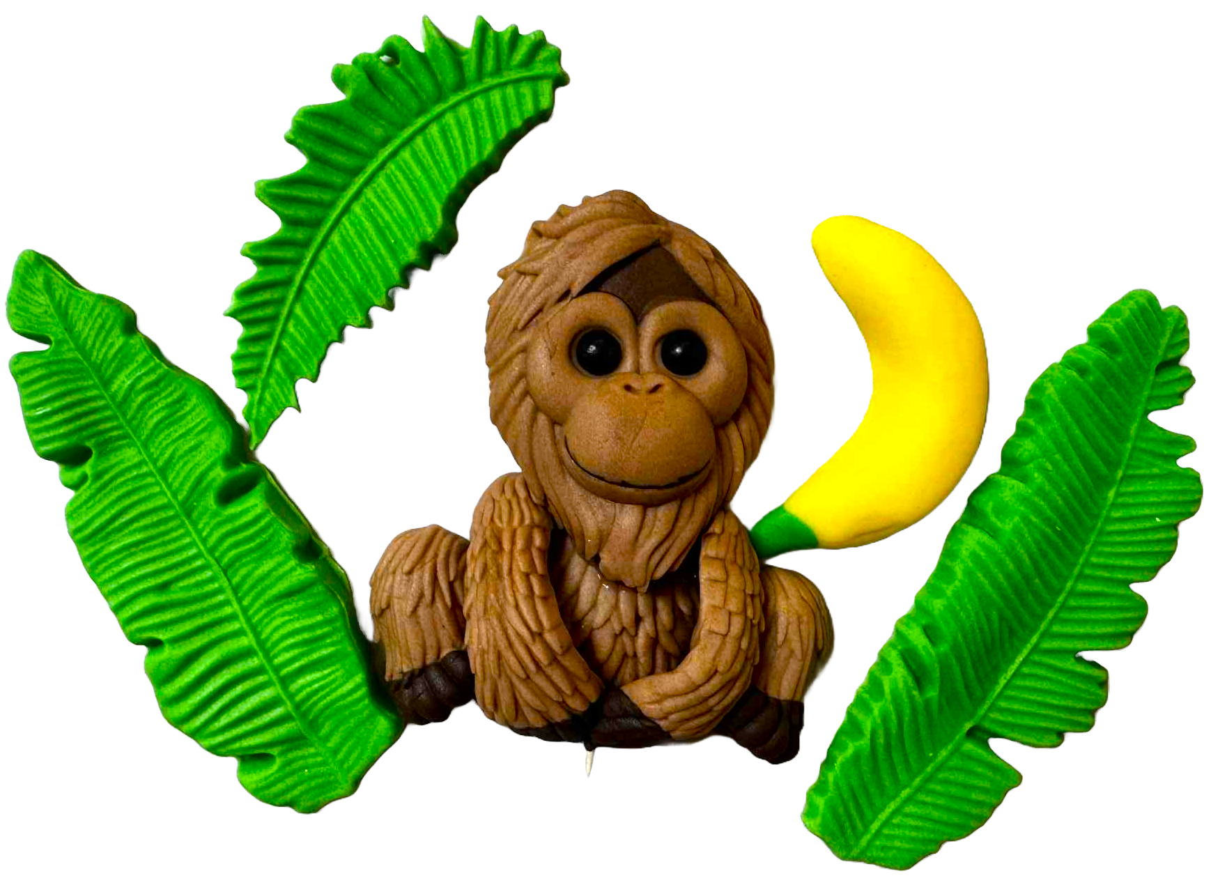 Set 5 decoratiuni comestibile din pasta de zahar, Cimpanzeu Decoratiuni din Pasta de Zahar Nati Shop