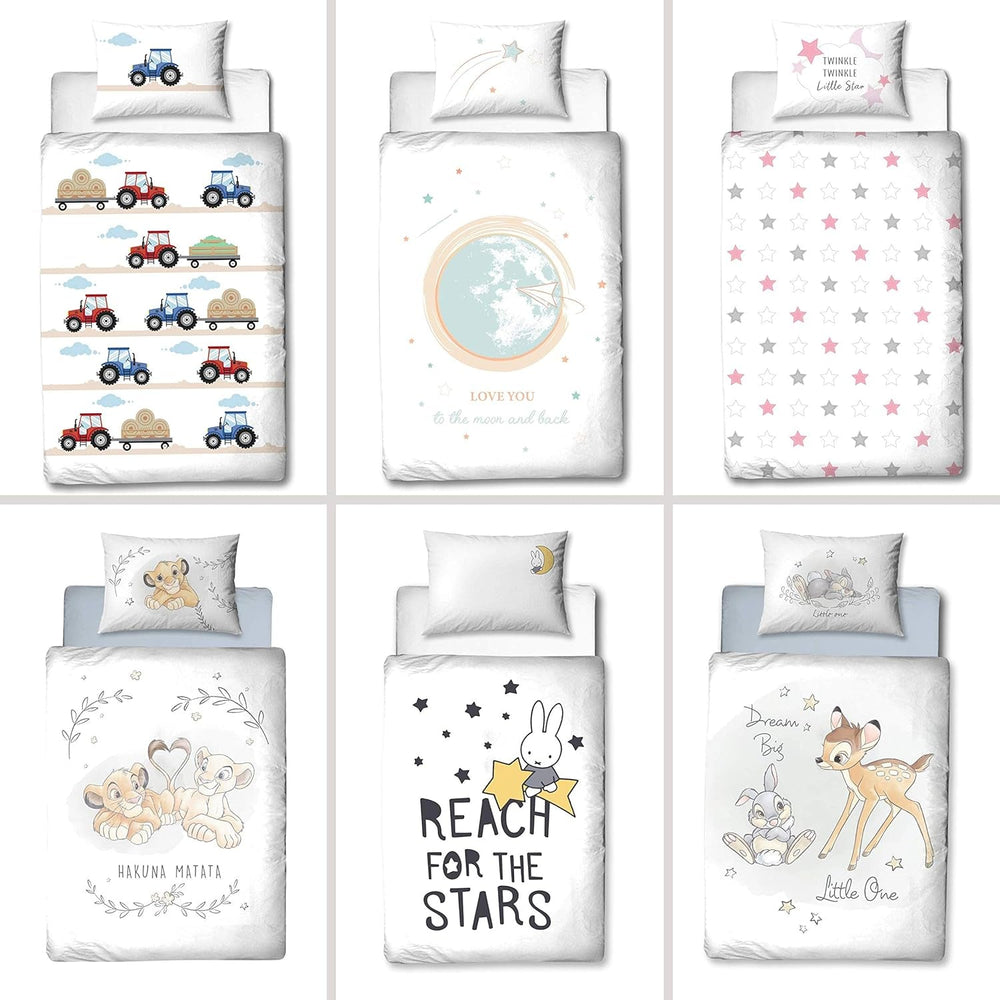 Ropa de cama infantil, conejito y estrellas, algodón Ropa de cama infantil Naty Shop