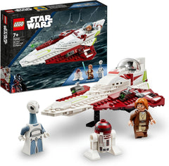 LEGO Star Wars Jedi Starfighter Obi-Wan Kenobi Juguete para construir con figura del droide Taun We y sable de luz Set El Ataque de los Clones 75333 Juegos de construcción Besuche den LEGO-Store Cama individual