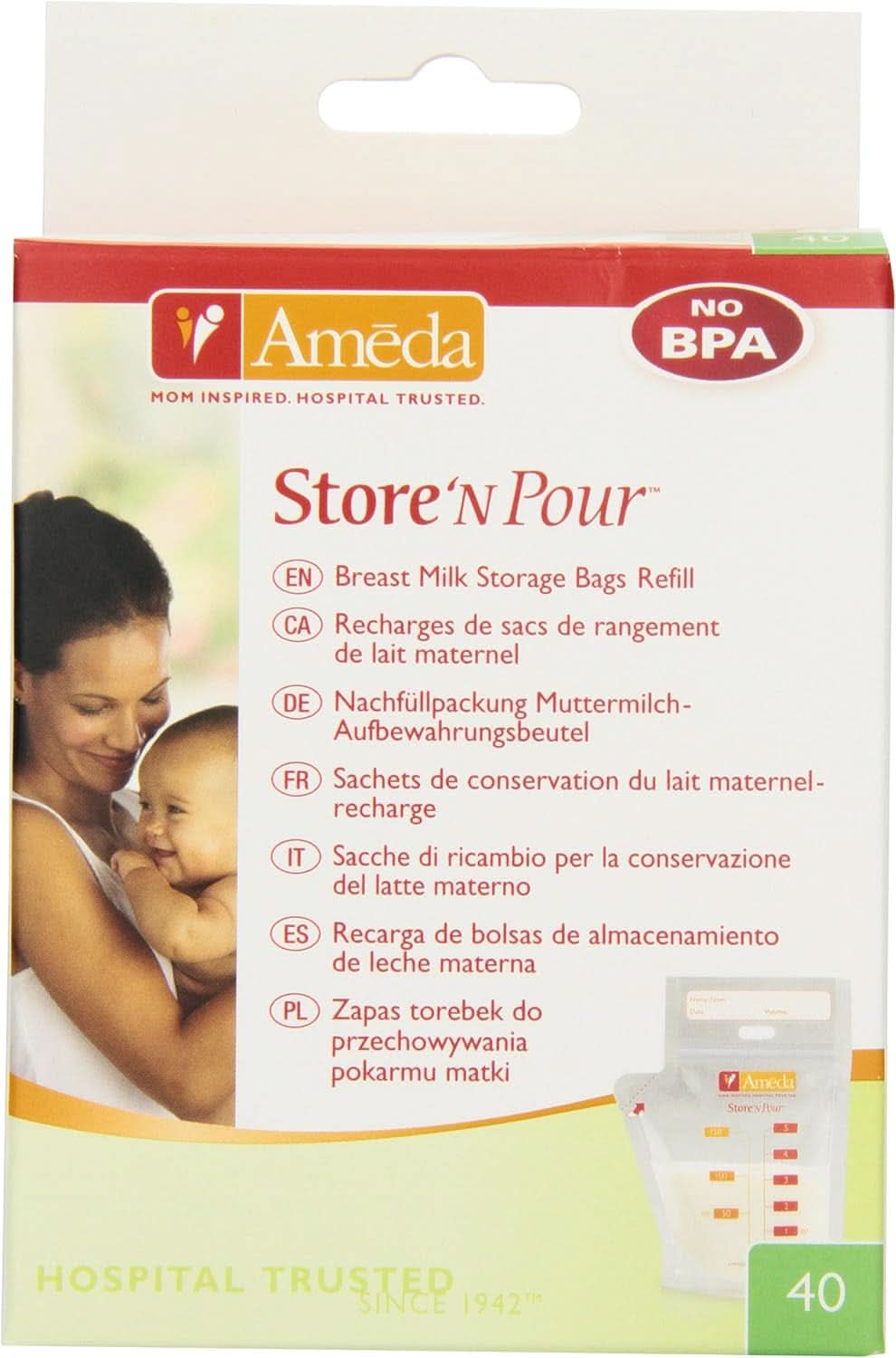 Bolsas para leche materna - 40 piezas Alimentación y Accesorios Lactancia Tienda Bebe Naty