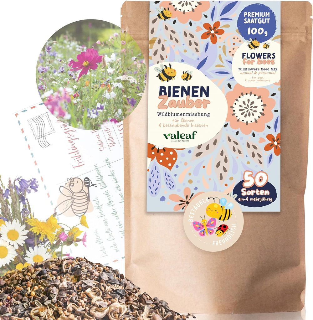 Blumenwiese Samen I 200 g I Blumensamen mehrjährig I Samen für Bienen Blumenmischung I Wildblumensamen f. Balkonblumen, Wildblumen I Wildblumensamen mehrjährig winterhart como Bienenweide