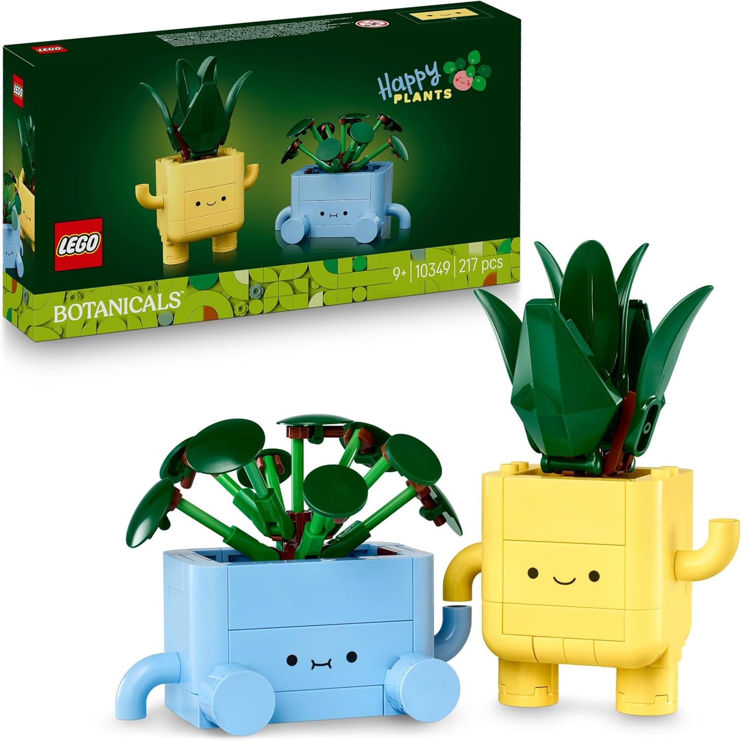LEGO Botanicals Happy Plants - Set de bricolaje para niños con 2 flores artificiales y 2 macetas de colores con caras de dibujos animados - Idea de regalo para niñas a partir de 9 años - 10349 Juegos de construcción Besuche den LEGO-Store Default title