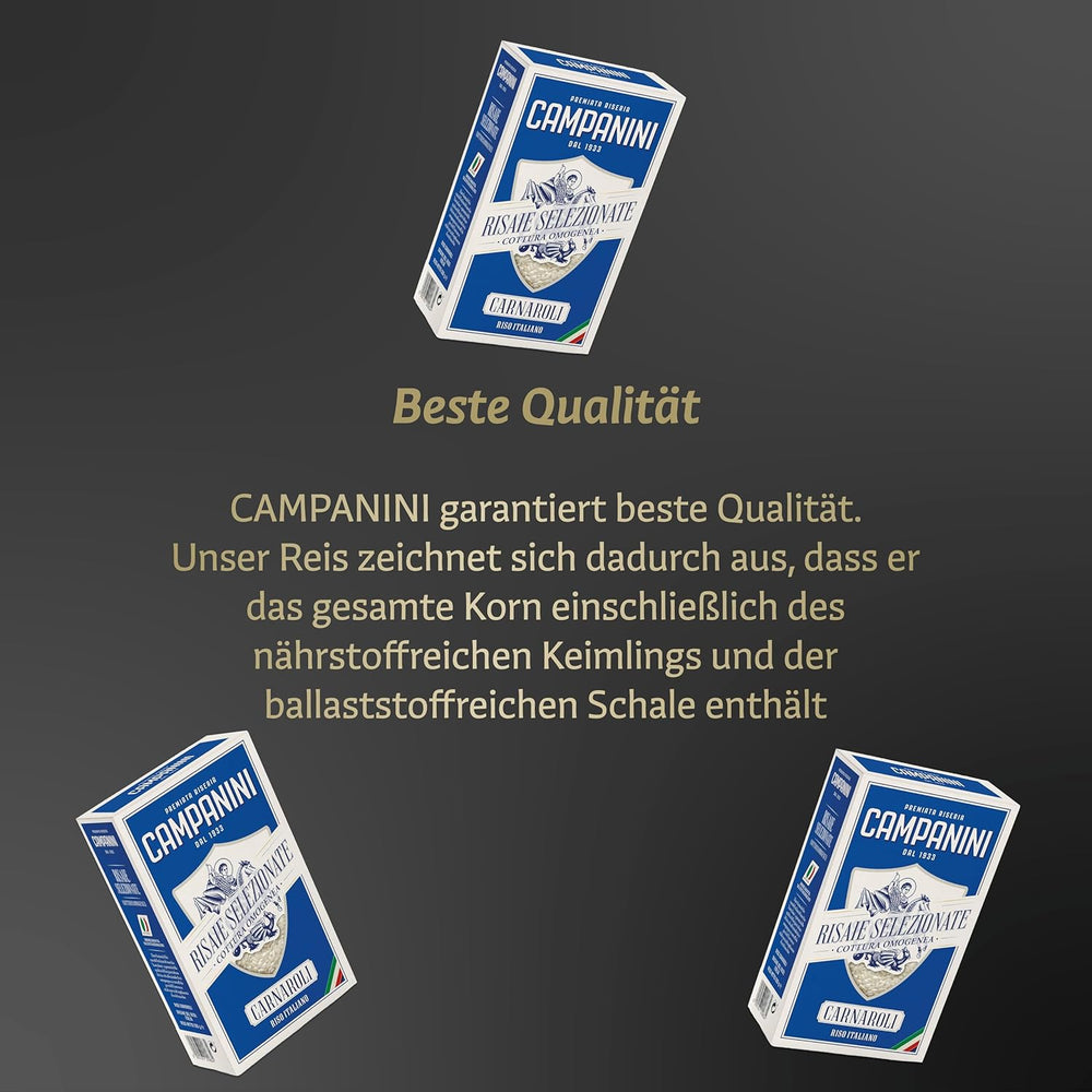 RISO CARNAROLI | Risotto de arroz | 500 g de Italia | Risottos y Sopas | RISERA CAMPANINI